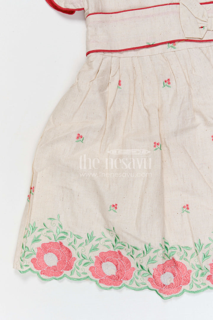 The Nesavu Girls Cotton Frock Girls Cotton Frock for Birthday Celebrations and Festive Gatherings Nesavu Nesavu girls cotton embroidered frock for birthday celebrations festive gatherings and family events
