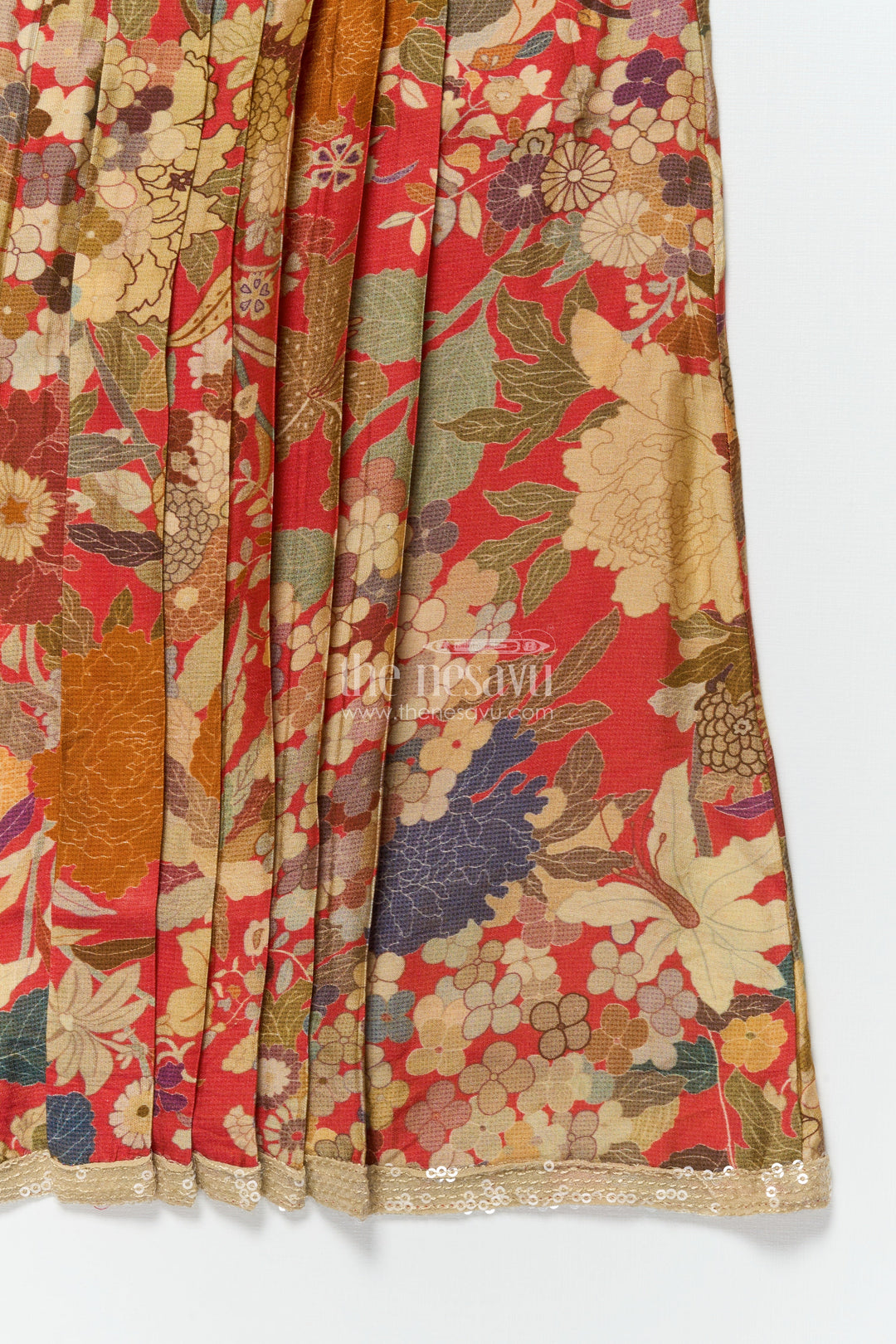 The Nesavu Girls Cotton Frock Girls Cotton Frock for Birthday Parties and Casual Festive Wear Nesavu Nesavu girls cotton floral print frock  ideal birthday parties festive occasions