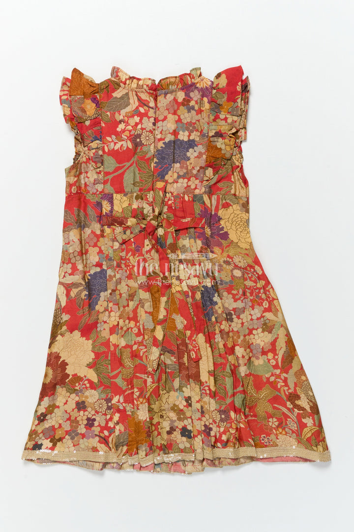 The Nesavu Girls Cotton Frock Girls Cotton Frock for Birthday Parties and Casual Festive Wear Nesavu Nesavu girls cotton floral print frock  ideal birthday parties festive occasions