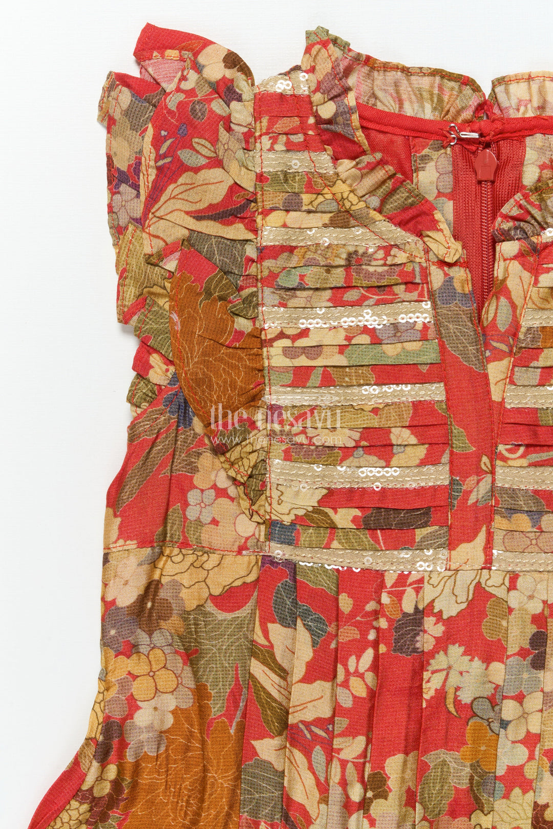 The Nesavu Girls Cotton Frock Girls Cotton Frock for Birthday Parties and Casual Festive Wear Nesavu Nesavu girls cotton floral print frock  ideal birthday parties festive occasions