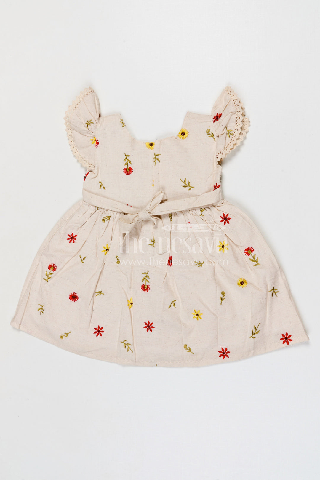 The Nesavu Girls Cotton Frock Girls Cotton Frock for Birthday Parties and Festive Gatherings Nesavu Nesavu girls cotton embroidered frock for birthday parties festive occasions and family celebrations