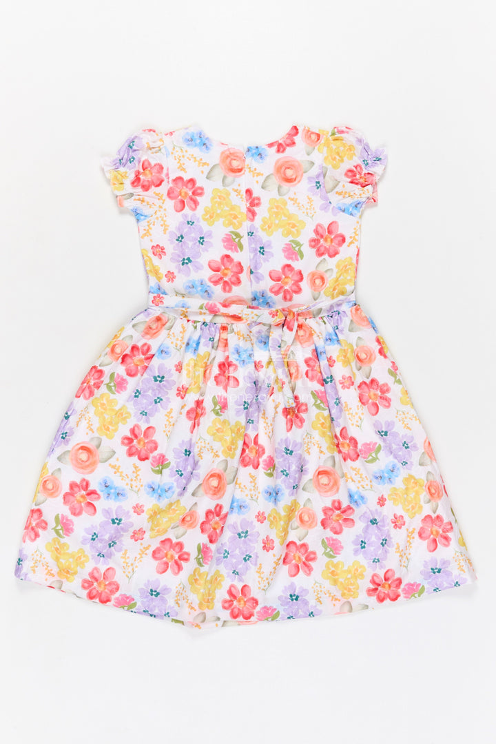 The Nesavu Girls Cotton Frock Girls Cotton Frock for Birthday Parties and Festive Outings Nesavu Nesavu girls cotton floral party frock for birthdays festive outings and family celebrations