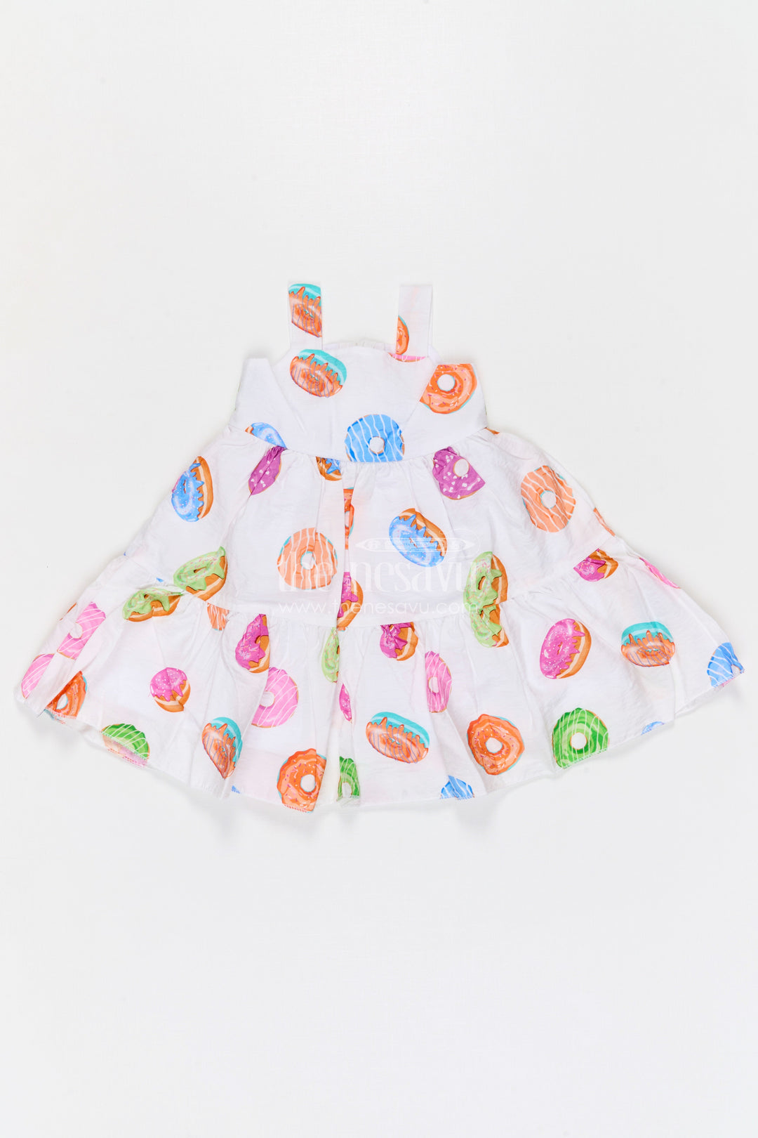 The Nesavu Girls Cotton Frock Girls Cotton Frock for Birthday Parties and Fun Celebrations Nesavu 18 (2Y) / Multicolor / Bubble GFC2131A-18 Nesavu girls bubble crepe frock for birthday parties playful celebrations and casual outings