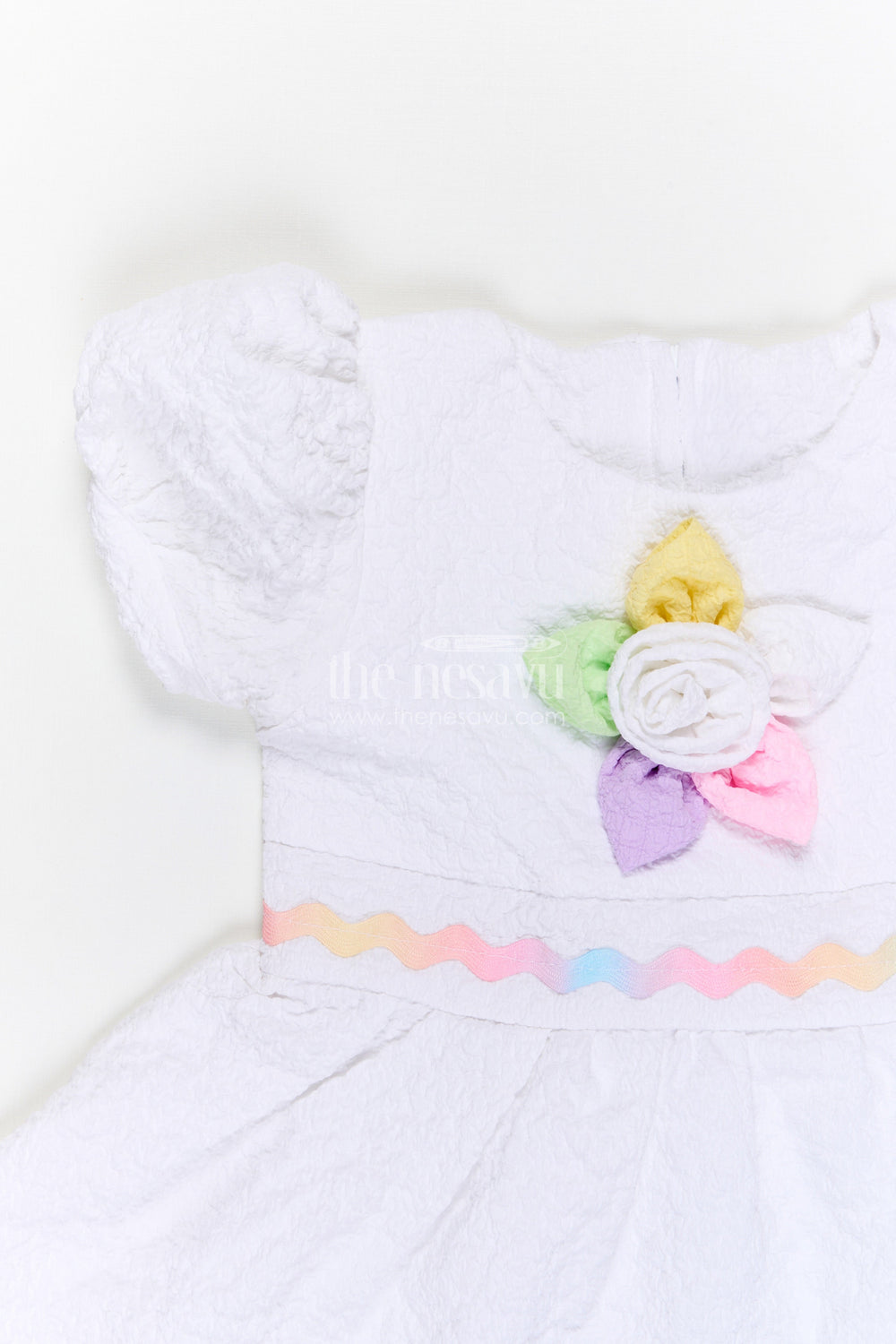 The Nesavu Girls Cotton Frock Girls Cotton Frock for Casual Outings and Summer Wear Nesavu Nesavu girls popcorn cotton frock for casual outings and summer wear