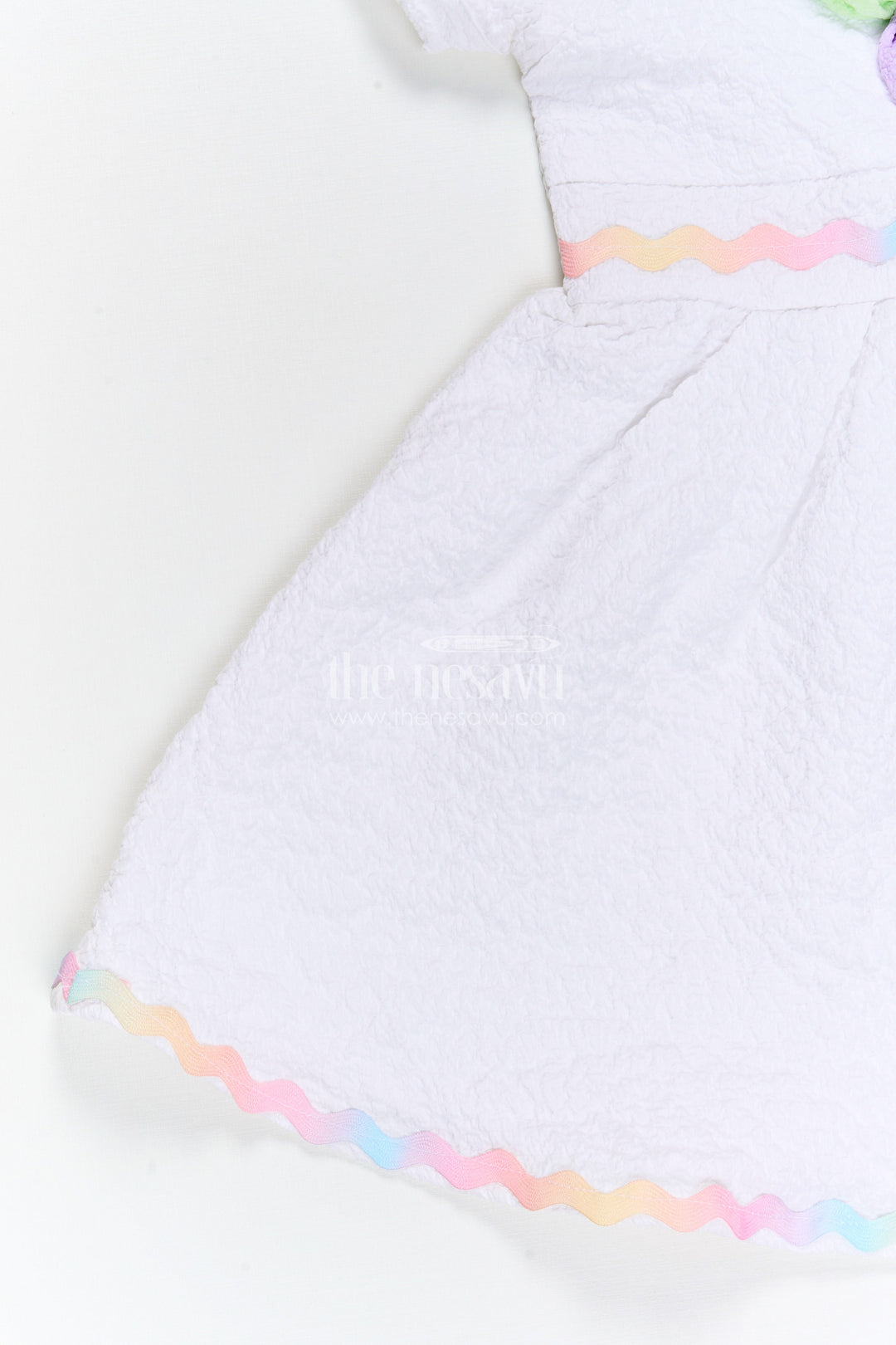 The Nesavu Girls Cotton Frock Girls Cotton Frock for Casual Outings and Summer Wear Nesavu Nesavu girls popcorn cotton frock for casual outings and summer wear