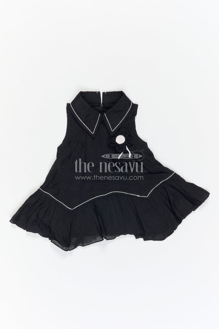 The Nesavu Girls Cotton Frock Girls Cotton Frock for Casual Wear and Outings Nesavu Nesavu Girls Cotton Frock For Casual Wear Sleeveless Blend Cotton Everyday Outfit For Kids