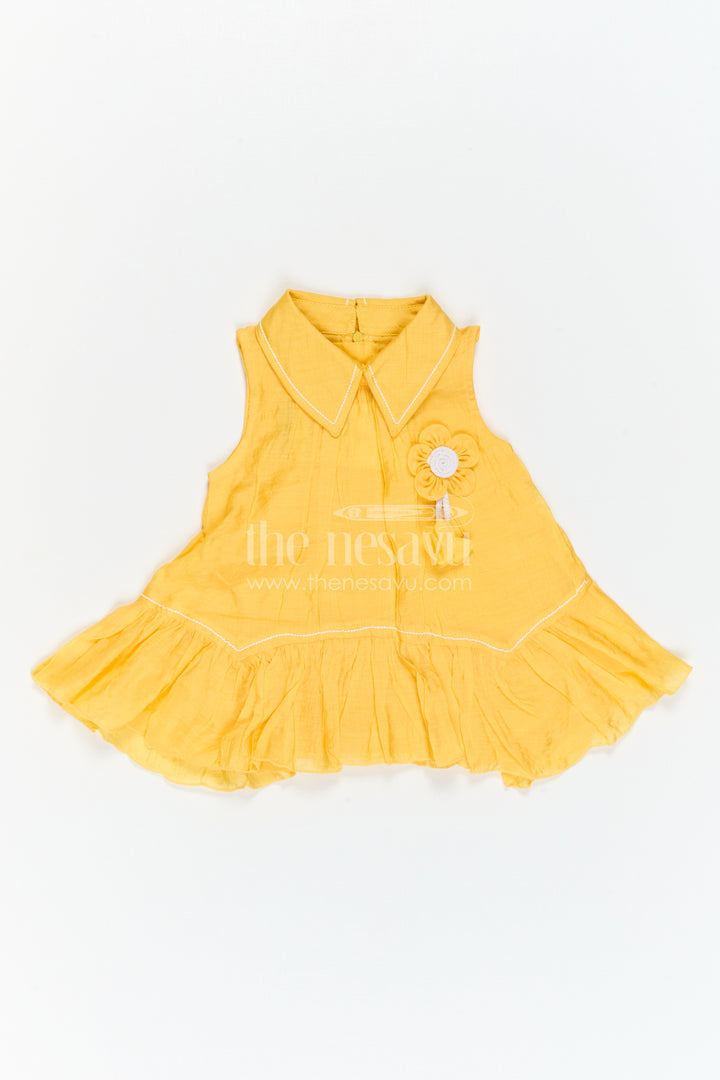 The Nesavu Girls Cotton Frock Girls Cotton Frock for Daily Wear and Playtime Nesavu Nesavu Girls Cotton Frock For Daily Wear Sleeveless Blend Cotton Playtime Outfit For Kids