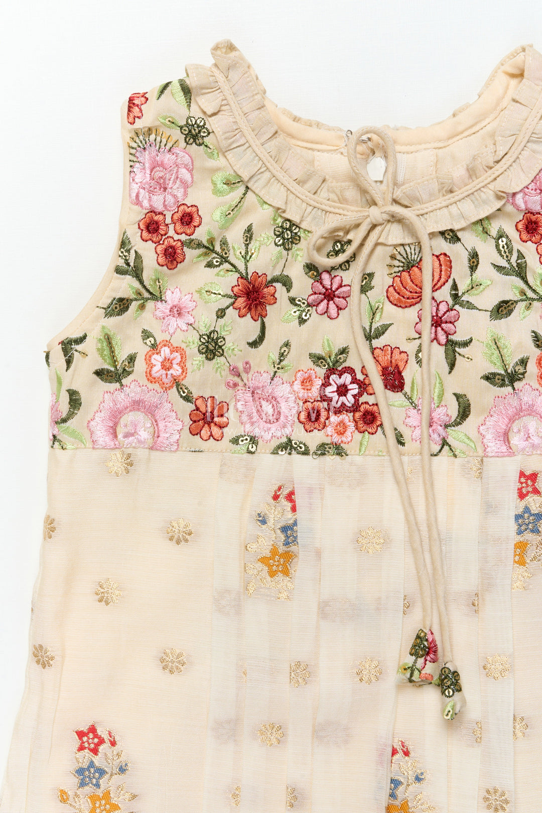 The Nesavu Girls Cotton Frock Girls Cotton Frock for Festive Days and Family Outings Nesavu Nesavu embroidered cotton frock girls  ideal festive occasions casual ethnic wear