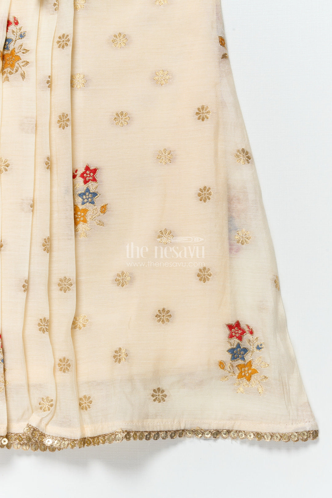 The Nesavu Girls Cotton Frock Girls Cotton Frock for Festive Days and Family Outings Nesavu Nesavu embroidered cotton frock girls  ideal festive occasions casual ethnic wear