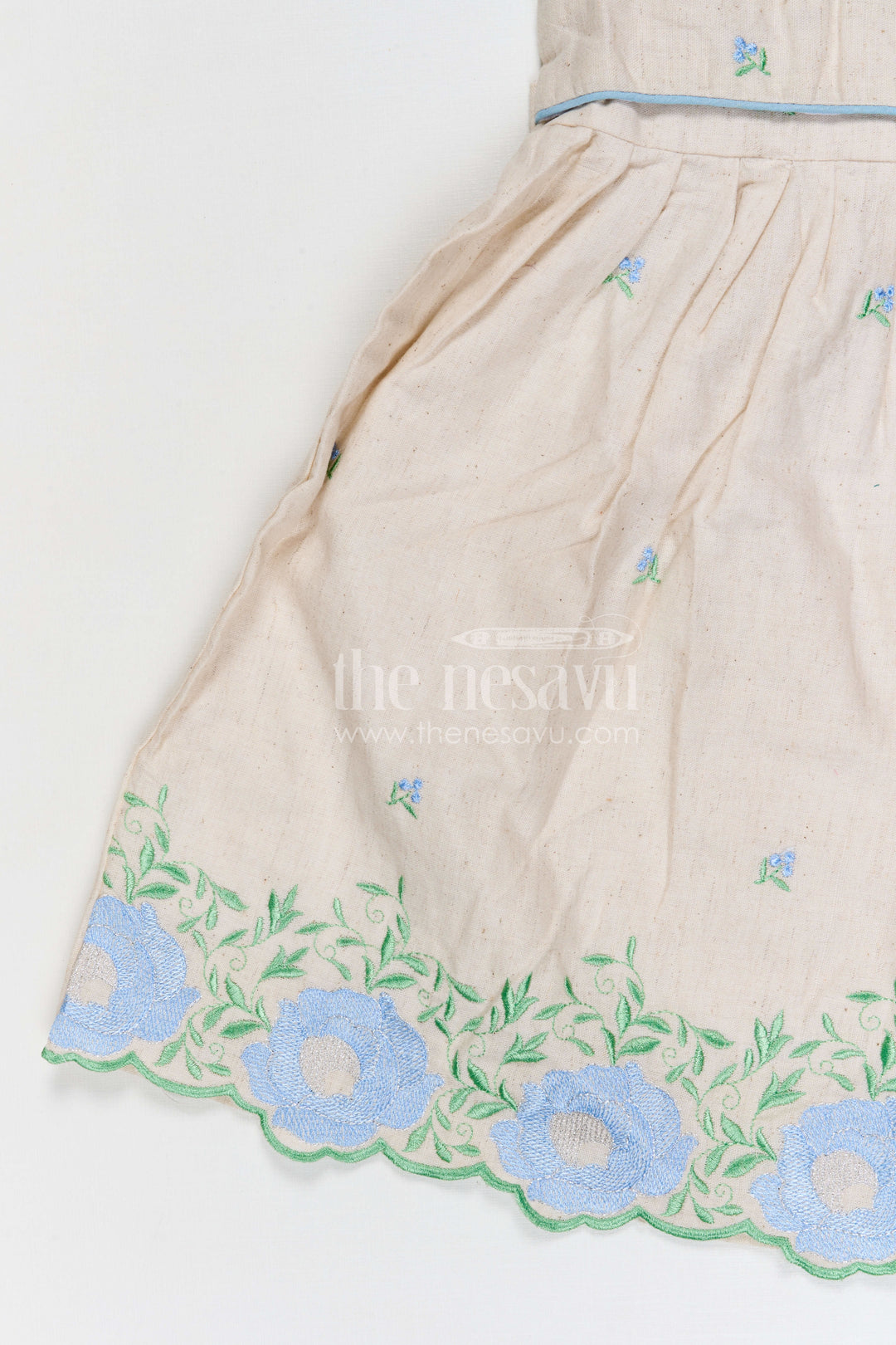 The Nesavu Girls Cotton Frock Girls Cotton Frock for Festive Occasions and Family Celebrations Nesavu Nesavu girls cotton embroidered frock for festive occasions family celebrations and birthday parties