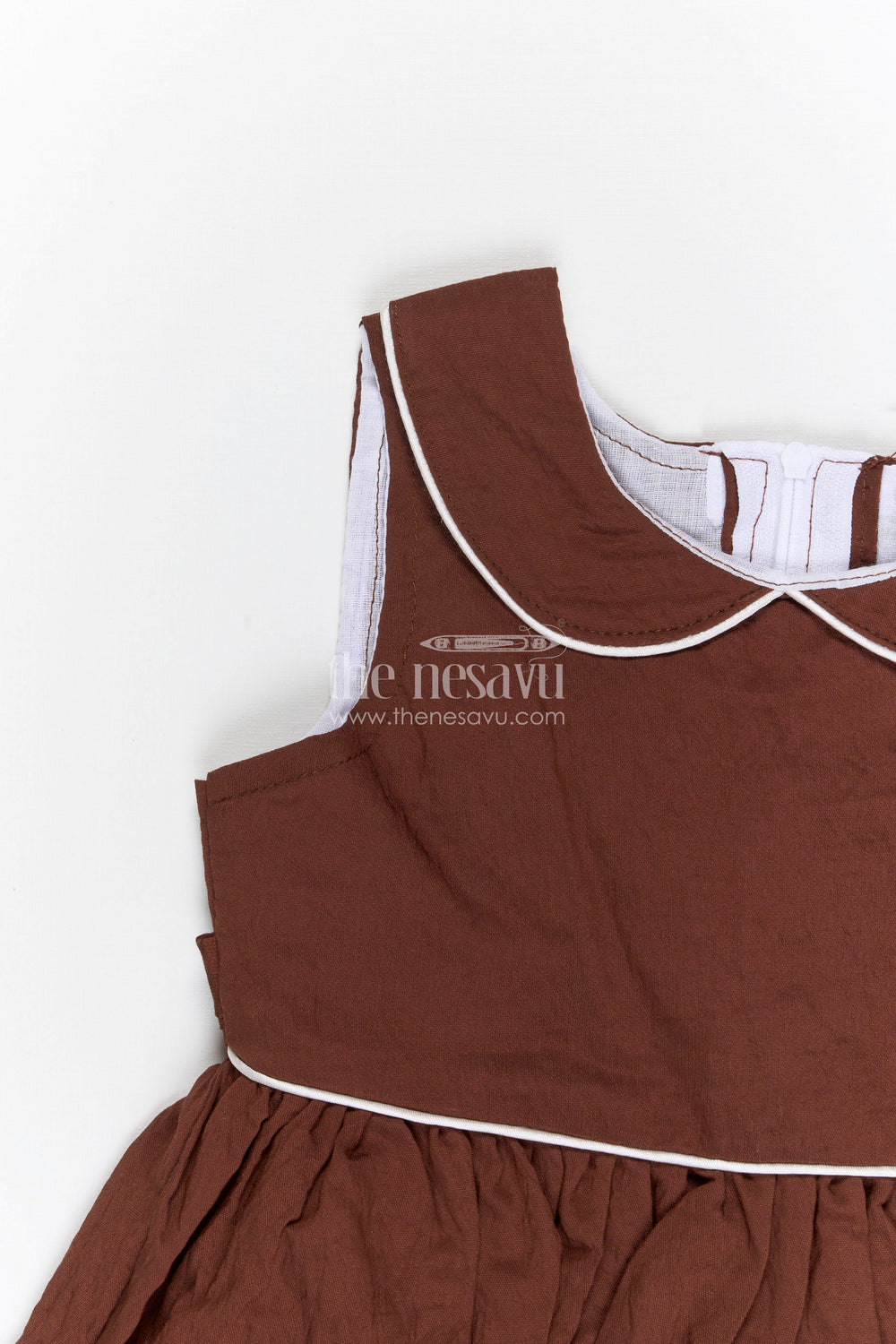 The Nesavu Girls Cotton Frock Girls Cotton Frock for Festive Occasions and Family Functions Nesavu Nesavu girls cotton frock with thread embroidery for festive occasions family celebrations and gatherings