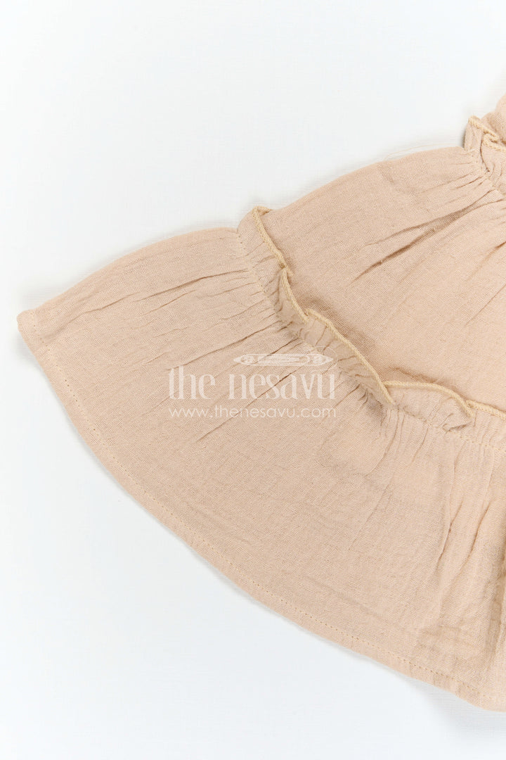 The Nesavu Girls Cotton Frock Girls Cotton Frock for Festive Outings and Special Occasions Nesavu Nesavu Girls Cotton Frock For Festive Occasions With Muslin Fabric And Thread Embroidery For Stylish Comfort