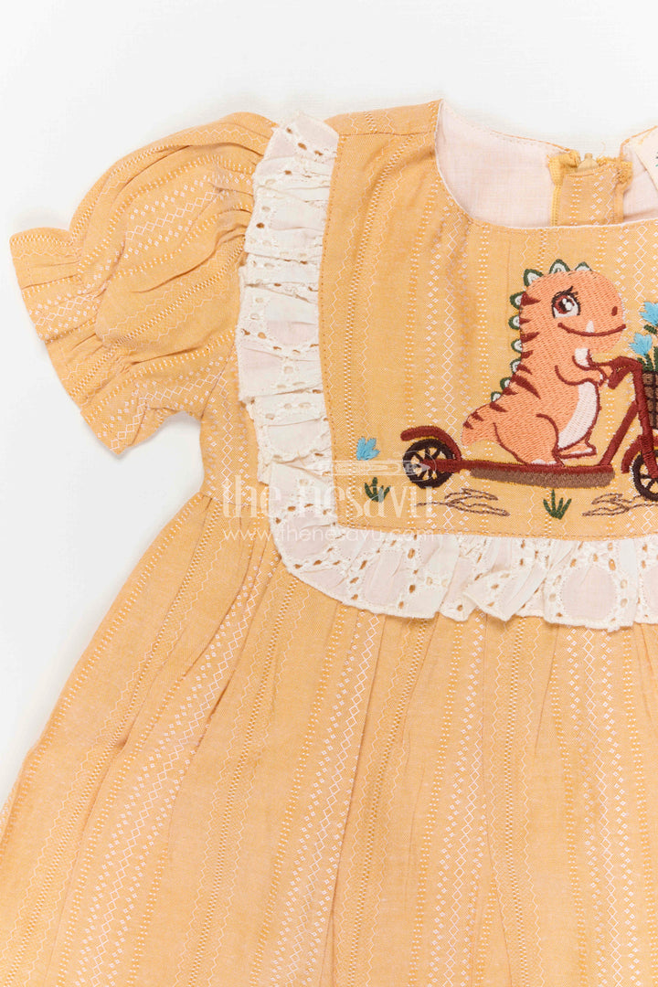 The Nesavu Girls Cotton Frock Girls Cotton Frock for Playful Outings and Casual Everyday Wear Nesavu Nesavu Girls Cotton Embroidered Frock For Playful Outings And Everyday Comfort