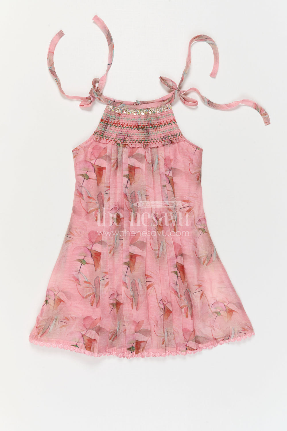 The Nesavu Girls Cotton Frock Girls Cotton Frock for Summer Outings and Casual Festive Wear Nesavu Nesavu Girls Cotton Frock For Summer Outings And Casual Festive Wear With Lightweight Digital Print Design