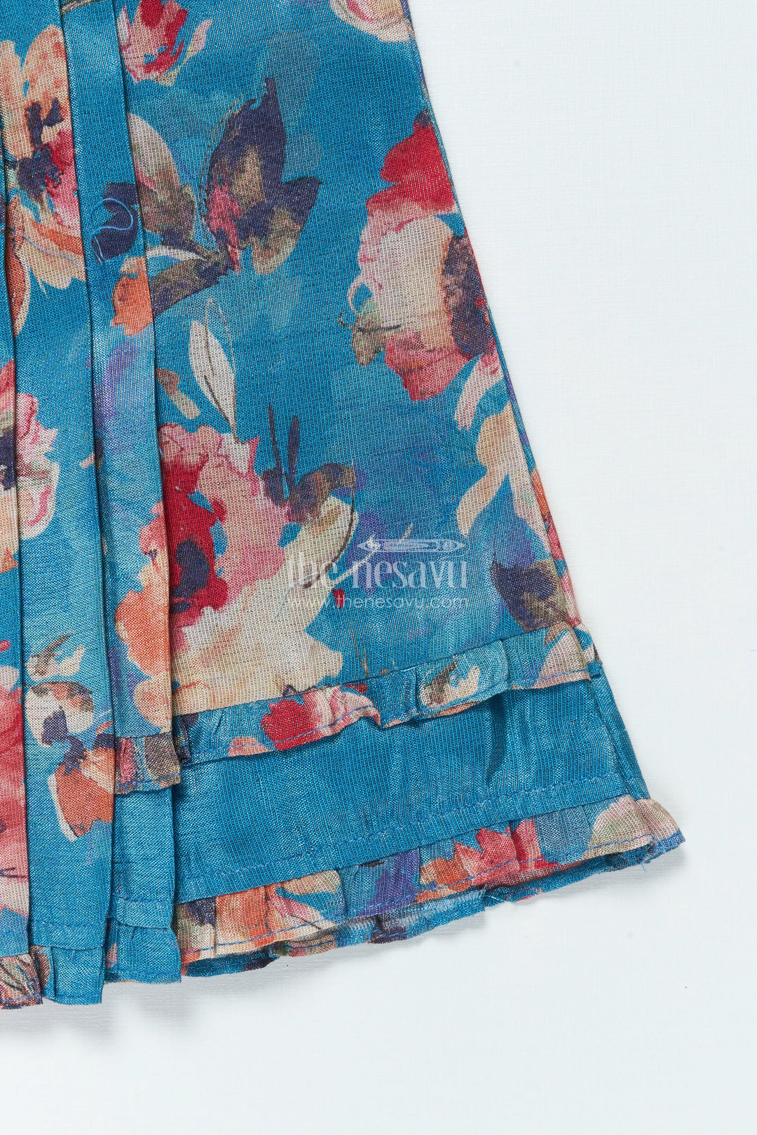 The Nesavu Girls Cotton Frock Girls Cotton Frock with Digital Print for Casual Outings and Playdates Nesavu Nesavu girls cotton digital print frock everyday wear summer outings