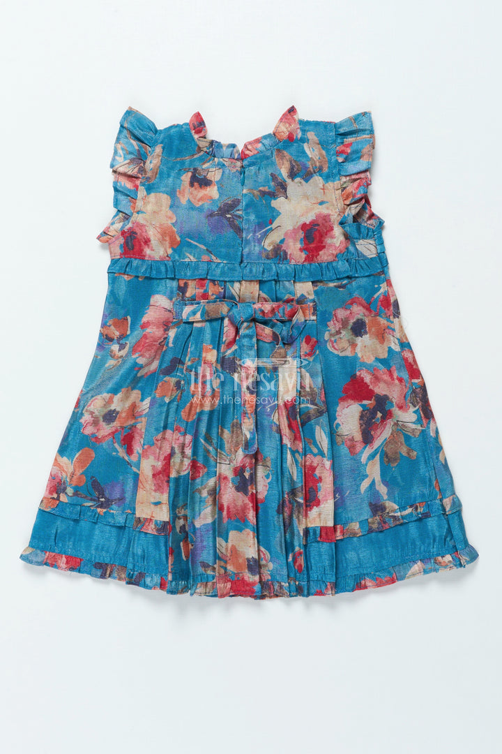 The Nesavu Girls Cotton Frock Girls Cotton Frock with Digital Print for Casual Outings and Playdates Nesavu Nesavu girls cotton digital print frock everyday wear summer outings