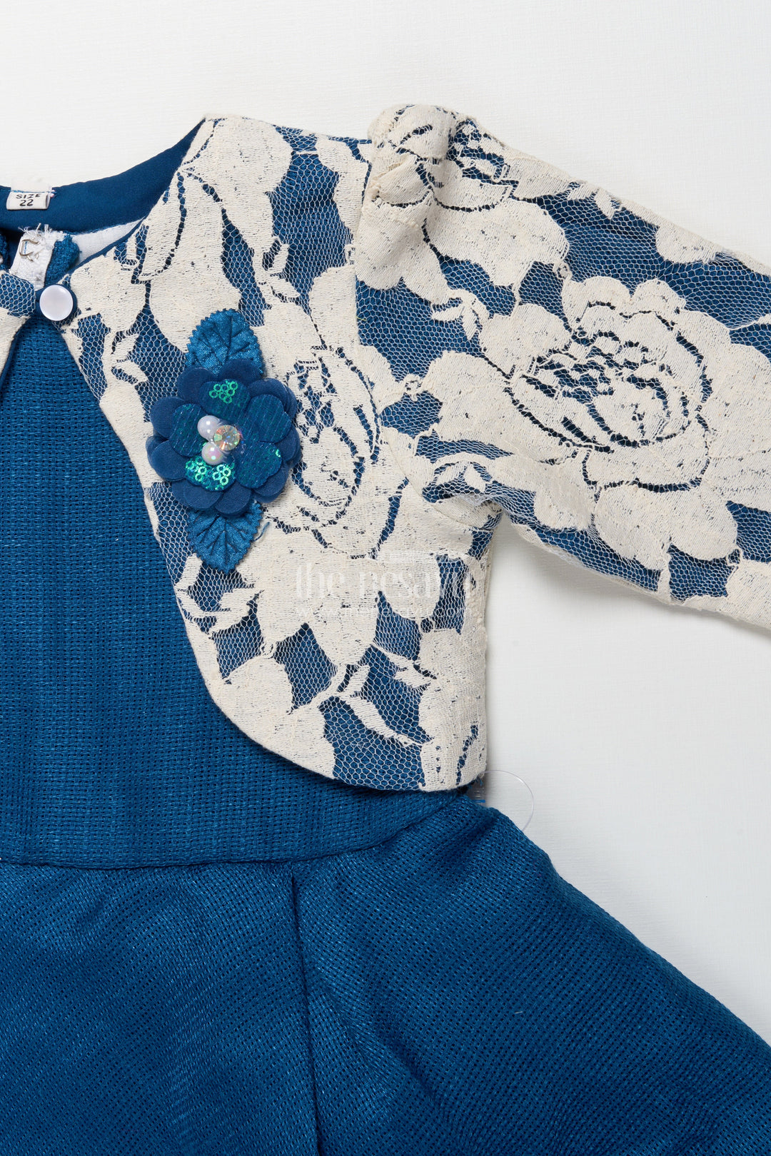 The Nesavu Girls Cotton Frock Girls Cotton Frock with Embroidered Jacket for Festive Outings and Events Nesavu Nesavu girls cotton frock floral embroidery jacket  perfect festive outings school ethnic day