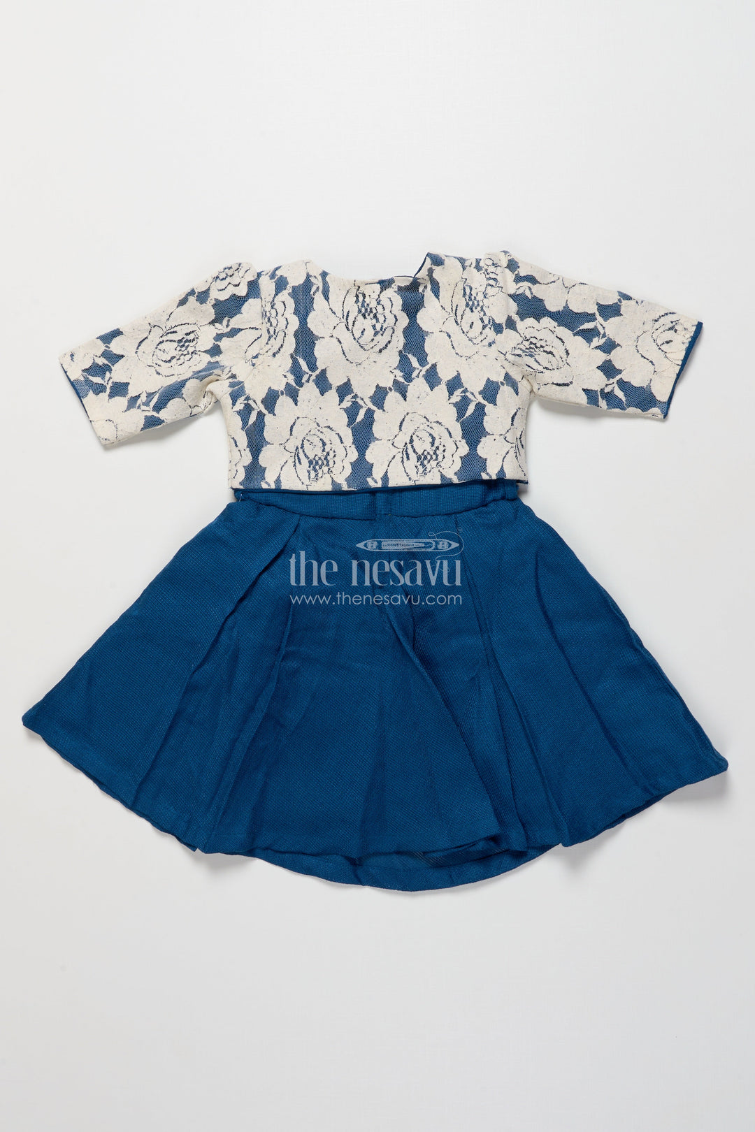 The Nesavu Girls Cotton Frock Girls Cotton Frock with Embroidered Jacket for Festive Outings and Events Nesavu Nesavu girls cotton frock floral embroidery jacket  perfect festive outings school ethnic day