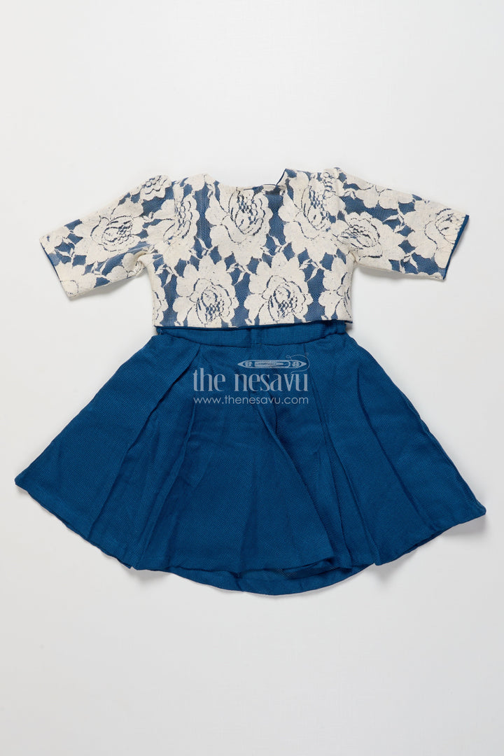 The Nesavu Girls Cotton Frock Girls Cotton Frock with Embroidered Jacket for Festive Outings and Events Nesavu Nesavu girls cotton frock floral embroidery jacket  perfect festive outings school ethnic day