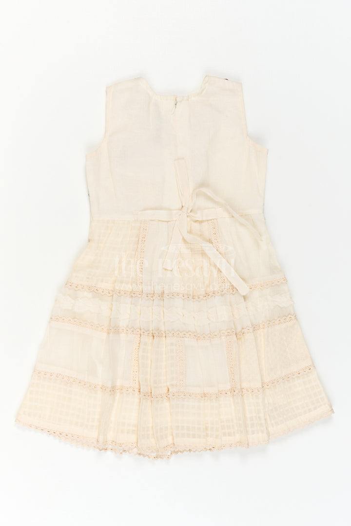 The Nesavu Girls Cotton Frock Girls Cotton Frock with Jacket for Festive Wear and Outings Nesavu Nesavu Girls Cotton Frock With Embroidered Jacket For Festive Wear And Casual Outings
