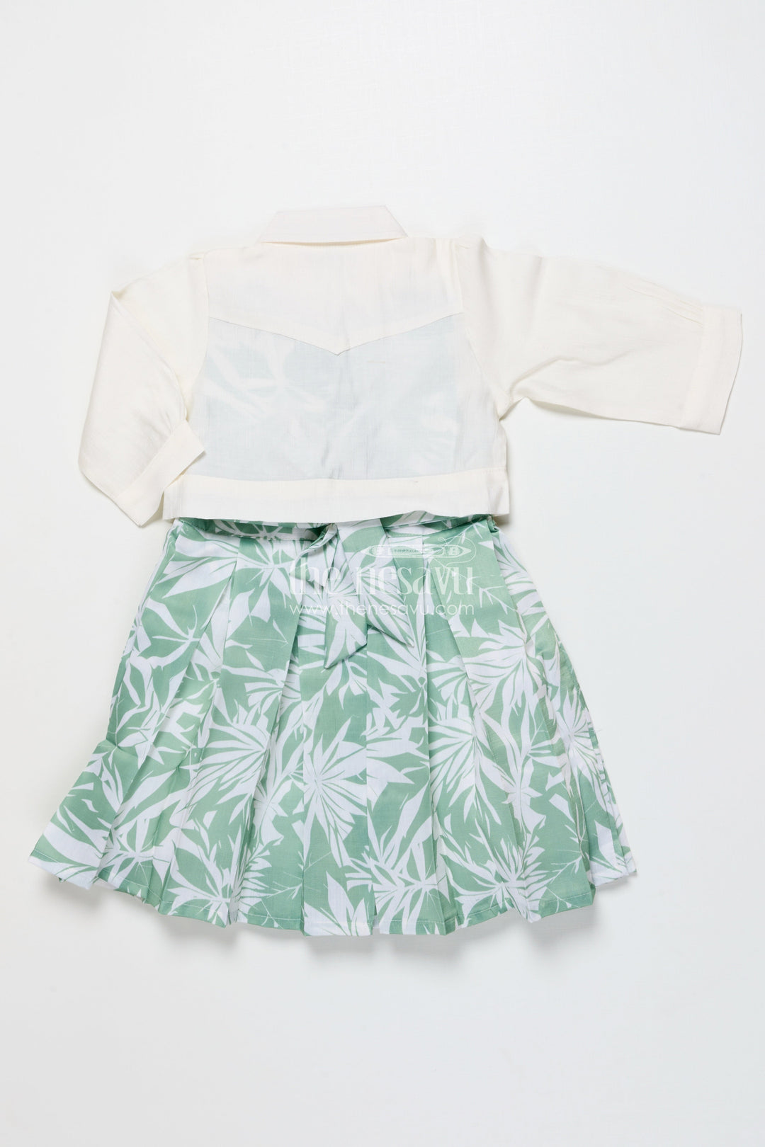 The Nesavu Girls Cotton Frock Girls Cotton Frock with Printed Jacket for Everyday Comfort Nesavu Nesavu girls cotton dress digital print smart jacket playdates casual outings