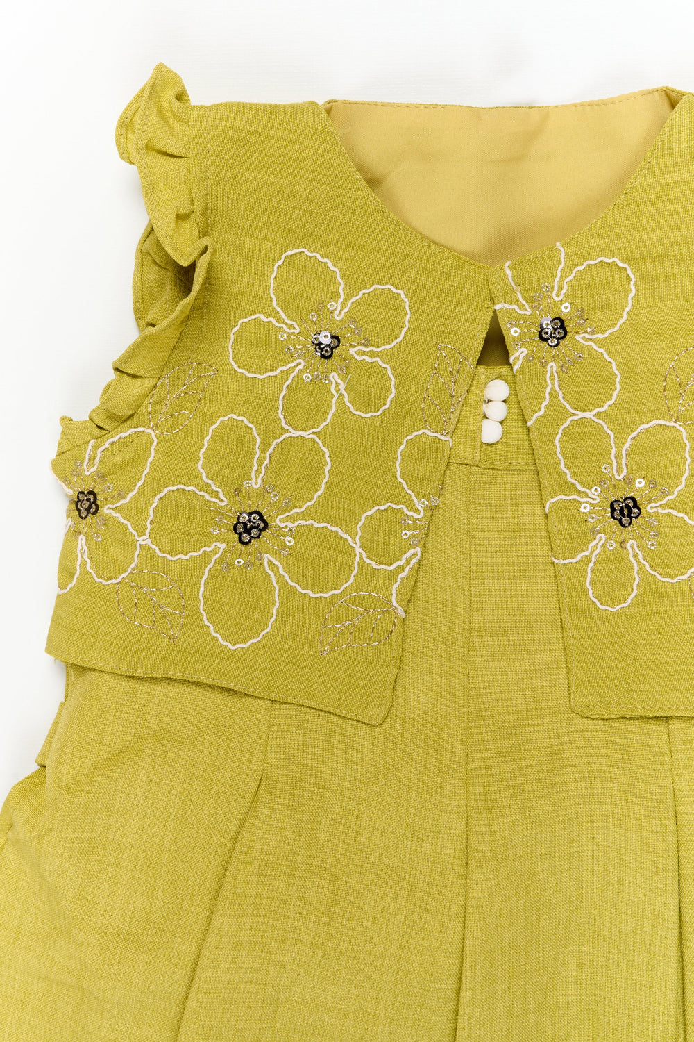 The Nesavu Girls Cotton Frock Girls Cotton Frock with Shrug for Festive Functions and School Celebrations Nesavu Nesavu girls cotton blend frock with embroidered shrug for festive wear and school ethnic events