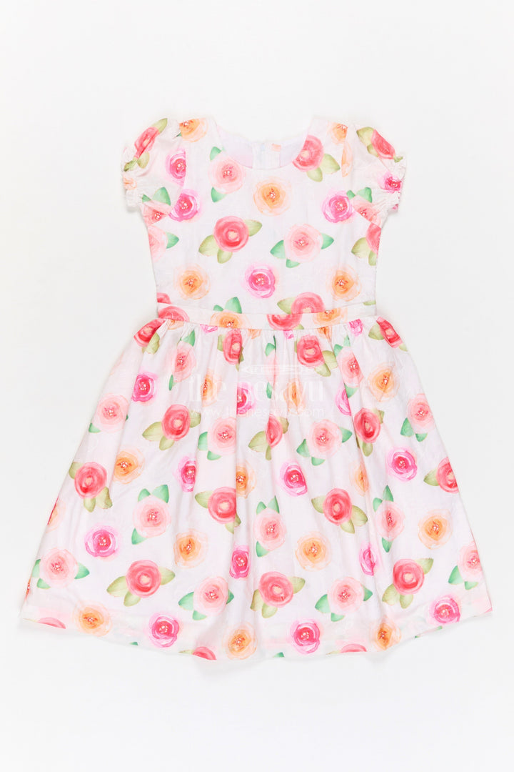 The Nesavu Girls Cotton Frock Girls Cotton Party Dress for Birthdays and Celebration Moments Nesavu Nesavu girls cotton floral party dress for birthday celebrations festive gatherings and special occasions