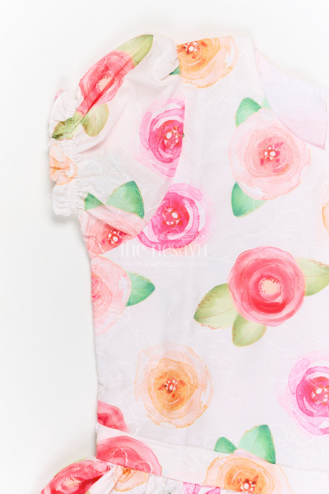 The Nesavu Girls Cotton Frock Girls Cotton Party Dress for Birthdays and Celebration Moments Nesavu Nesavu girls cotton floral party dress for birthday celebrations festive gatherings and special occasions