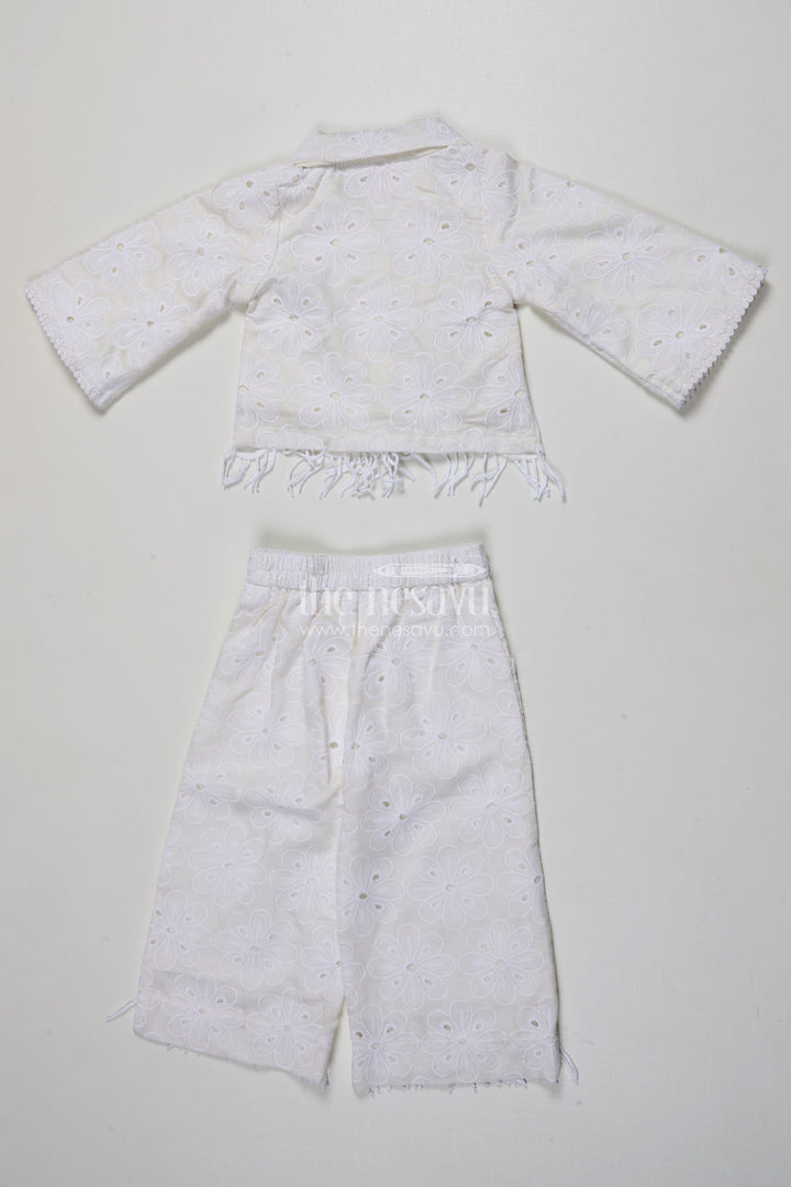 The Nesavu Girls Sharara / Plazo Set Girls Cotton Sharara Set with 3D Doll Patch for Ethnic Day and Casual Outings Nesavu Nesavu girls cotton sharara set doll patch embroidery ethnic day casual celebrations