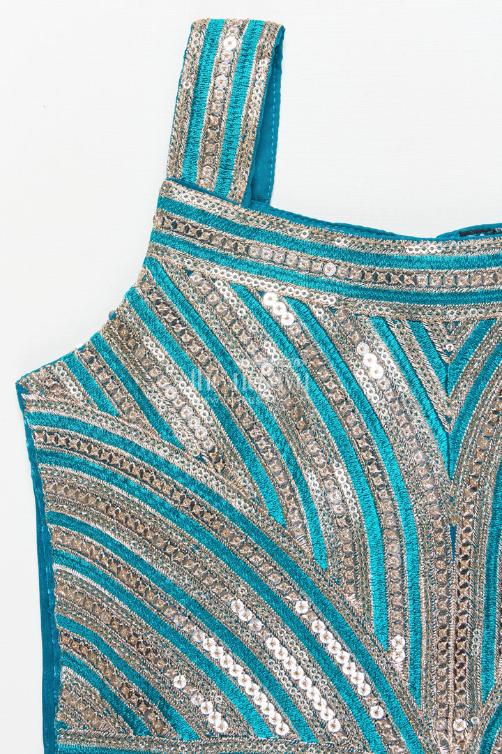 The Nesavu Girls Lehenga Choli Girls Designer Lehenga Choli for Festive Functions and Family Portraits Nesavu Nesavu girls festive lehenga choli organza sequin embroidery made weddings family functions