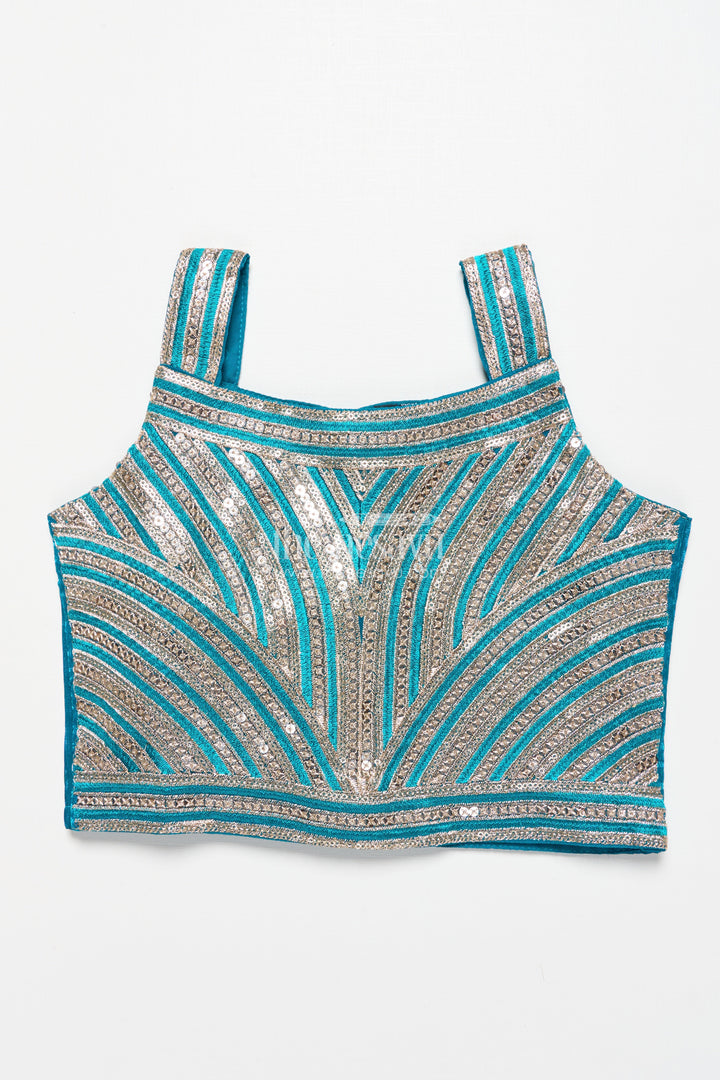 The Nesavu Girls Lehenga Choli Girls Designer Lehenga Choli for Festive Functions and Family Portraits Nesavu Nesavu girls festive lehenga choli organza sequin embroidery made weddings family functions