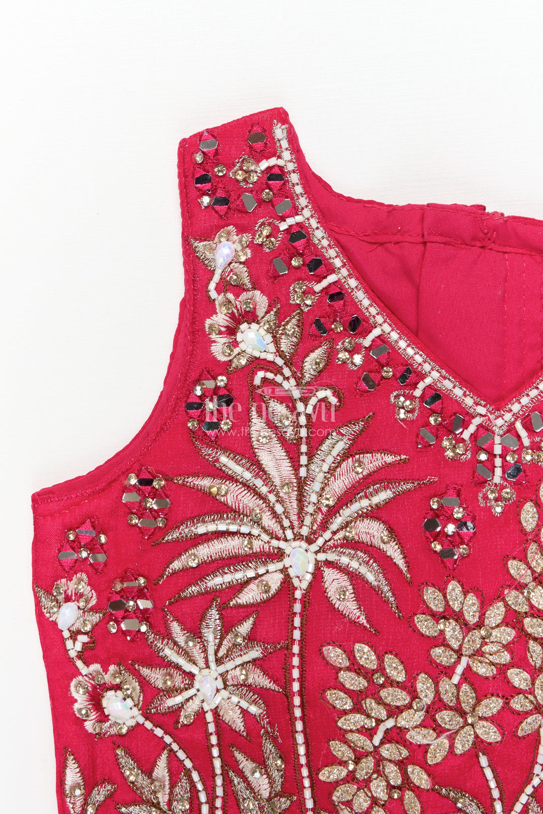 The Nesavu Girls Lehenga Choli Girls Designer Lehenga Choli for Weddings and Festive Occasions Nesavu Nesavu girls lehenga choli tissue silk designer embroidery weddings festivals