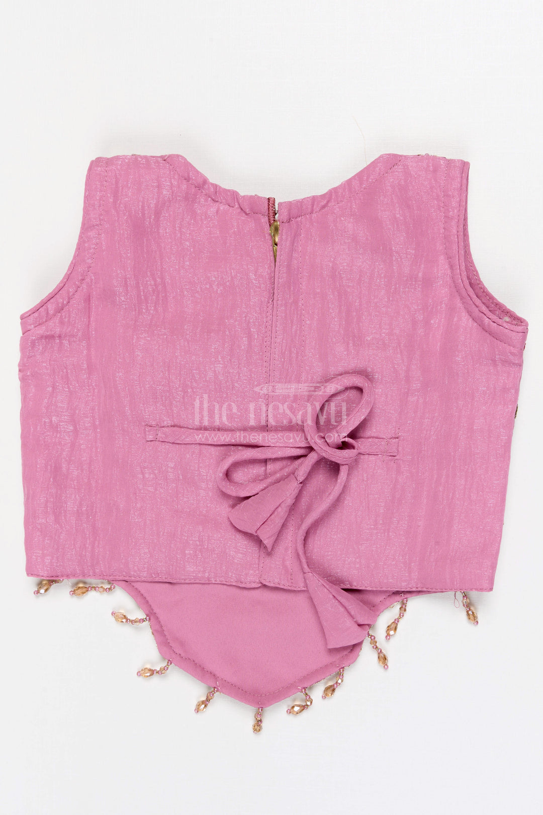 The Nesavu Girls Sharara / Plazo Set Girls Designer Sharara Set for Wedding Receptions Nesavu Nesavu Girls Georgette Sharara Set With Designer Embroidery For Wedding Receptions And Festive Events