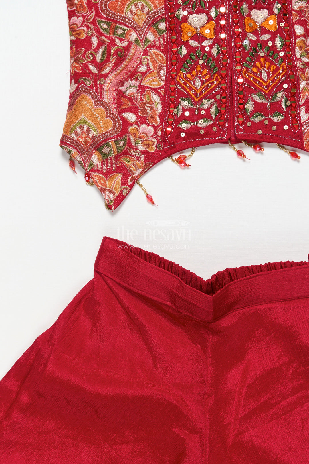 The Nesavu Girls Sharara / Plazo Set Girls Designer Sharara Set for Weddings and Grand Festive Occasions Nesavu Nesavu girls georgette sharara set designer embroidery weddings festive celebrations