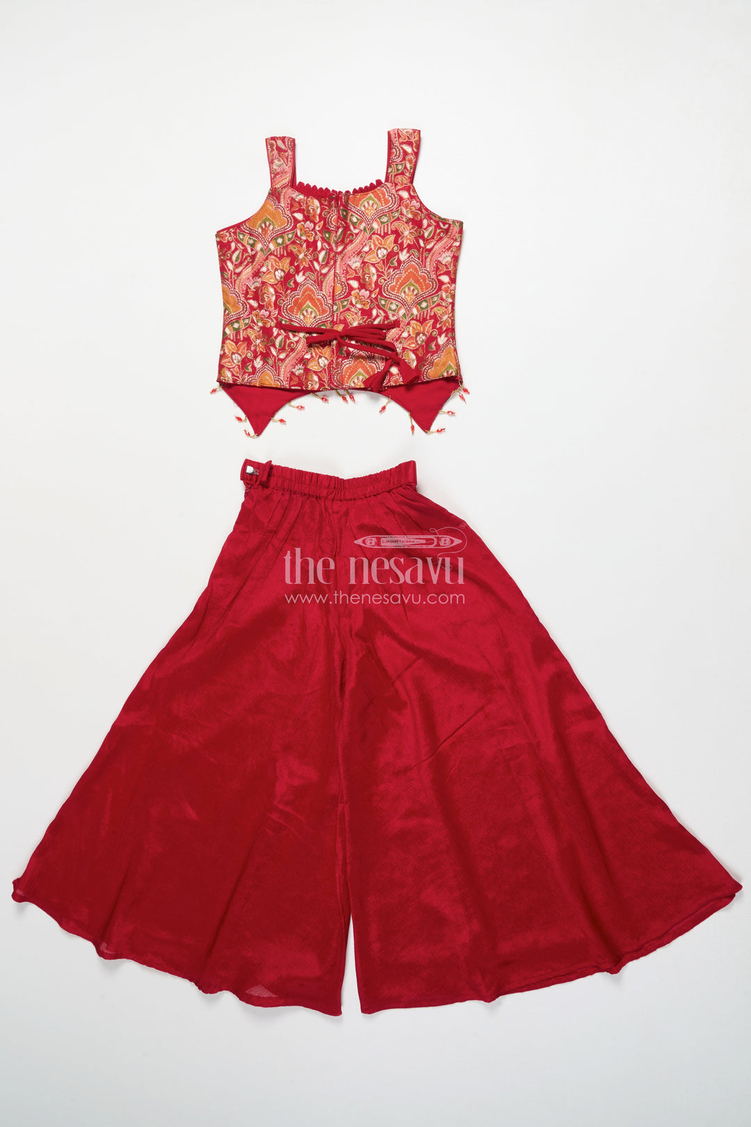 The Nesavu Girls Sharara / Plazo Set Girls Designer Sharara Set for Weddings and Grand Festive Occasions Nesavu Nesavu girls georgette sharara set designer embroidery weddings festive celebrations