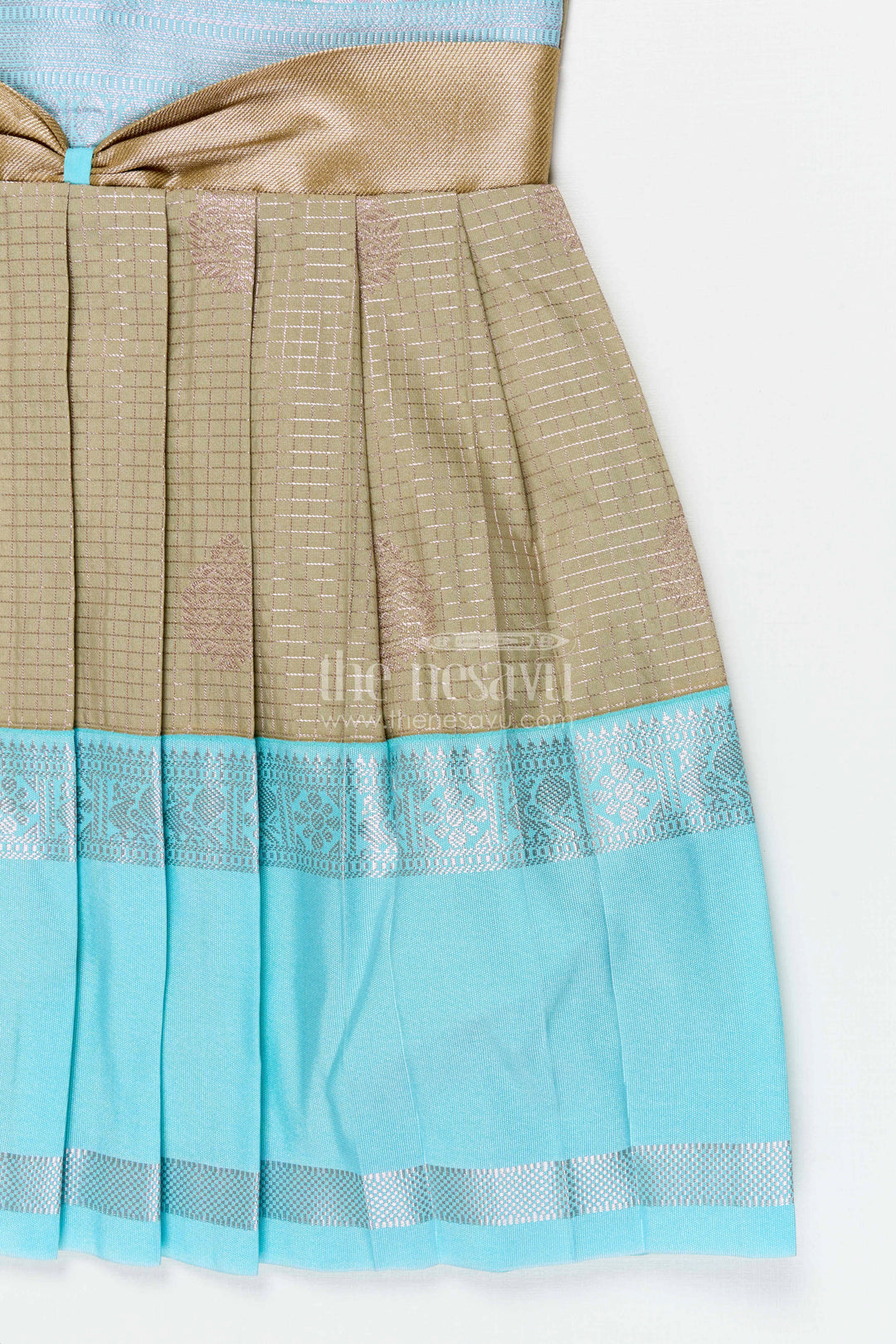 The Nesavu Girls Kanchi Silk Frock Girls Designer Silk Frock Festive Occasions Nesavu Nesavu Girls Semi Designer Kanchivaram Silk Frock For Weddings Receptions And Festive Occasions