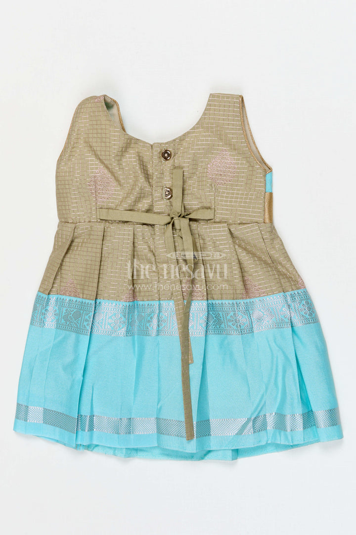 The Nesavu Girls Kanchi Silk Frock Girls Designer Silk Frock Festive Occasions Nesavu Nesavu Girls Semi Designer Kanchivaram Silk Frock For Weddings Receptions And Festive Occasions