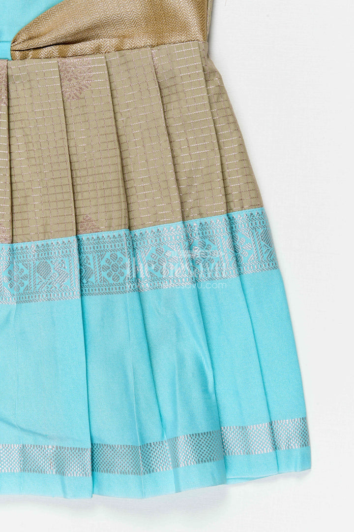 The Nesavu Girls Kanchi Silk Frock Girls Designer Silk Frock Festive Occasions Nesavu Nesavu Girls Semi Designer Kanchivaram Silk Frock For Weddings Receptions And Festive Occasions