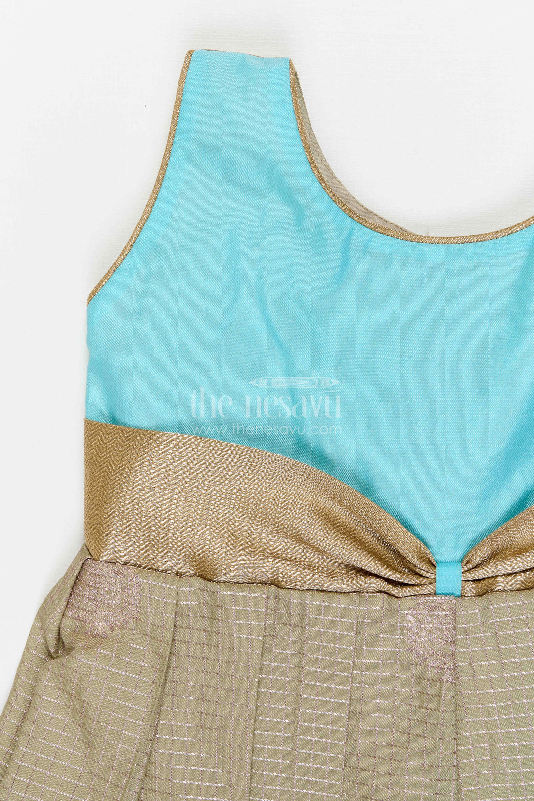 The Nesavu Girls Kanchi Silk Frock Girls Designer Silk Frock Festive Occasions Nesavu Nesavu Girls Semi Designer Kanchivaram Silk Frock For Weddings Receptions And Festive Occasions