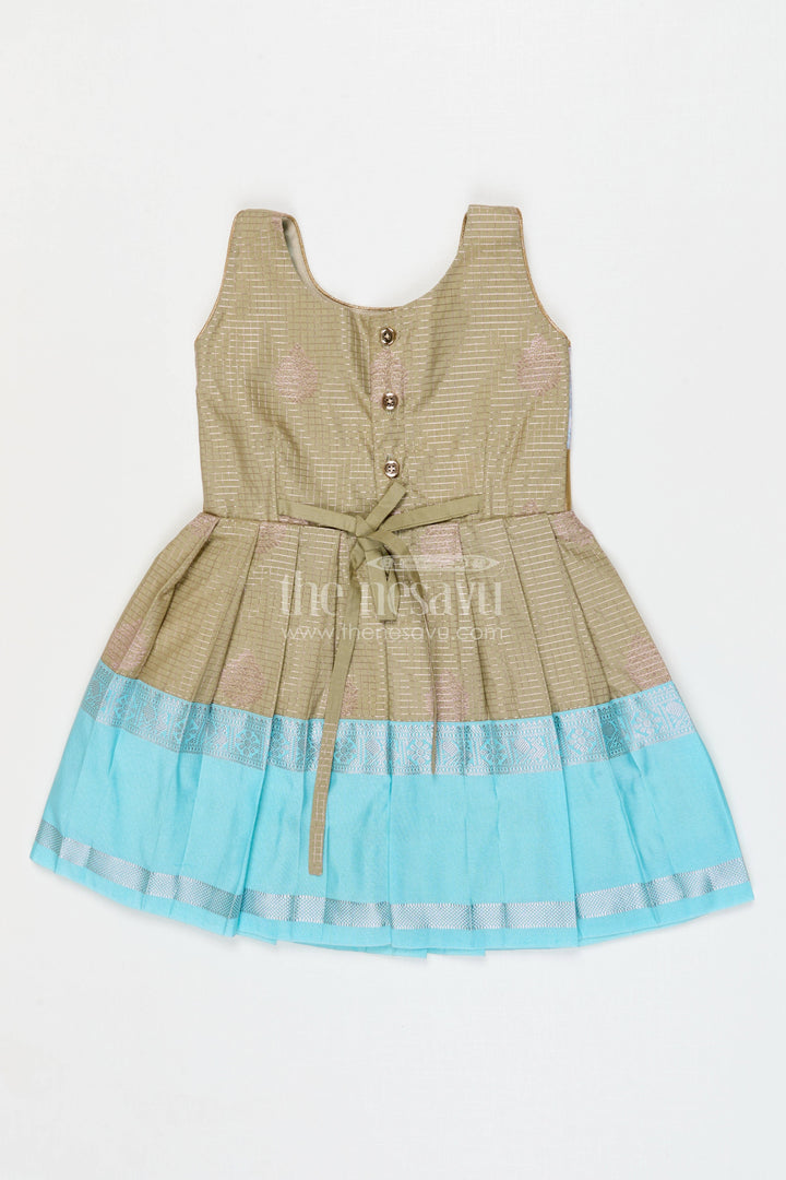 The Nesavu Girls Kanchi Silk Frock Girls Designer Silk Frock Festive Occasions Nesavu Nesavu Girls Semi Designer Kanchivaram Silk Frock For Weddings Receptions And Festive Occasions