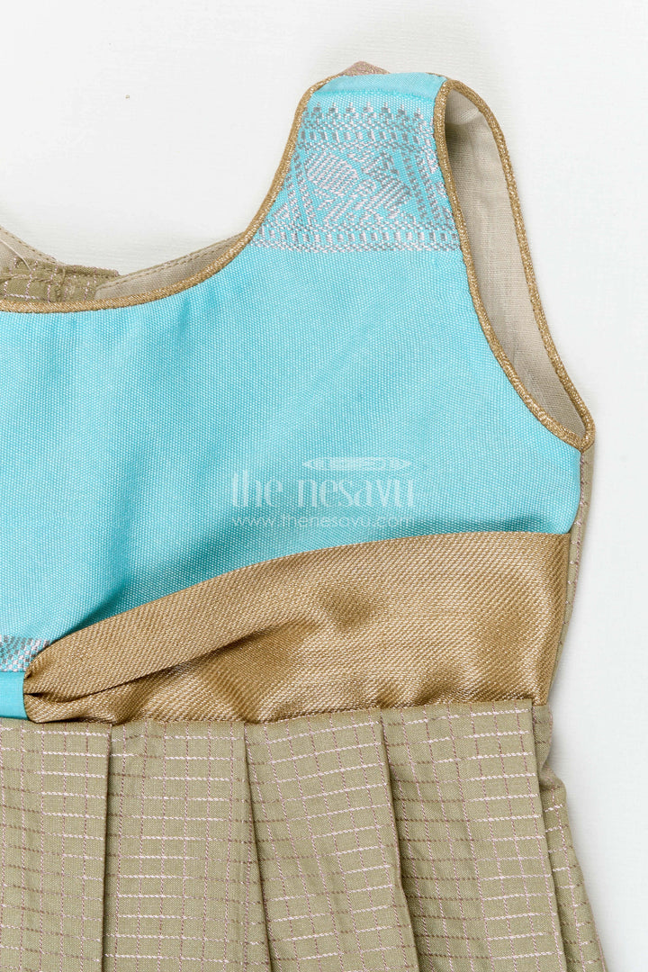 The Nesavu Girls Kanchi Silk Frock Girls Designer Silk Frock Festive Occasions Nesavu Nesavu Girls Semi Designer Kanchivaram Silk Frock For Weddings Receptions And Festive Occasions