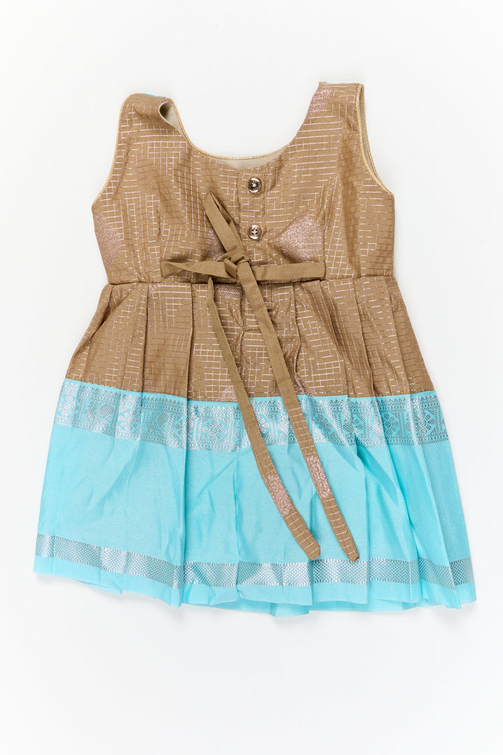 The Nesavu Girls Kanchi Silk Frock Girls Dharmavaram Silk Frock for Weddings and Festive Events Nesavu Nesavu girls dharmavaram silk frock for weddings in bridal designer saree style