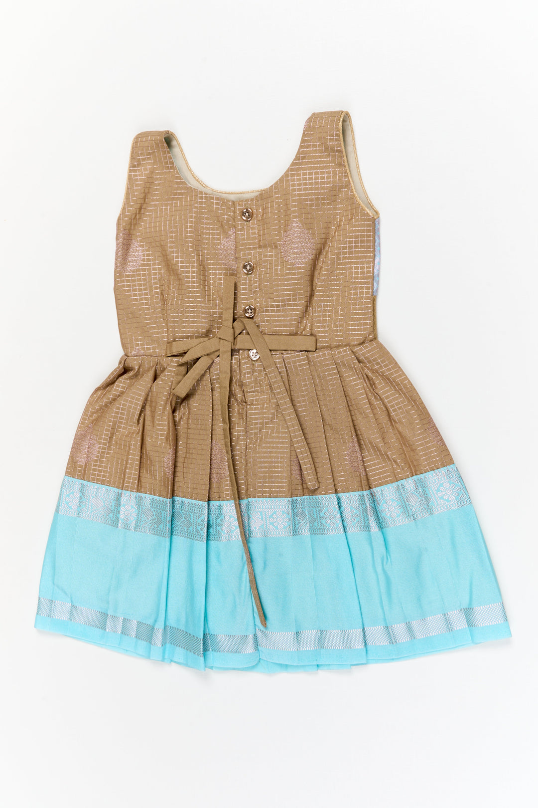 The Nesavu Girls Kanchi Silk Frock Girls Dharmavaram Silk Frock for Weddings and Festive Events Nesavu Nesavu girls dharmavaram silk frock for weddings in bridal designer saree style