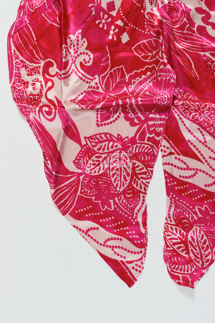 The Nesavu Girls Dothi Sets Girls Dhoti Set for Birthdays and Ethnic Day Celebrations Nesavu Nesavu girls dhoti set printed crepe bottom embroidered georgette top ethnic days