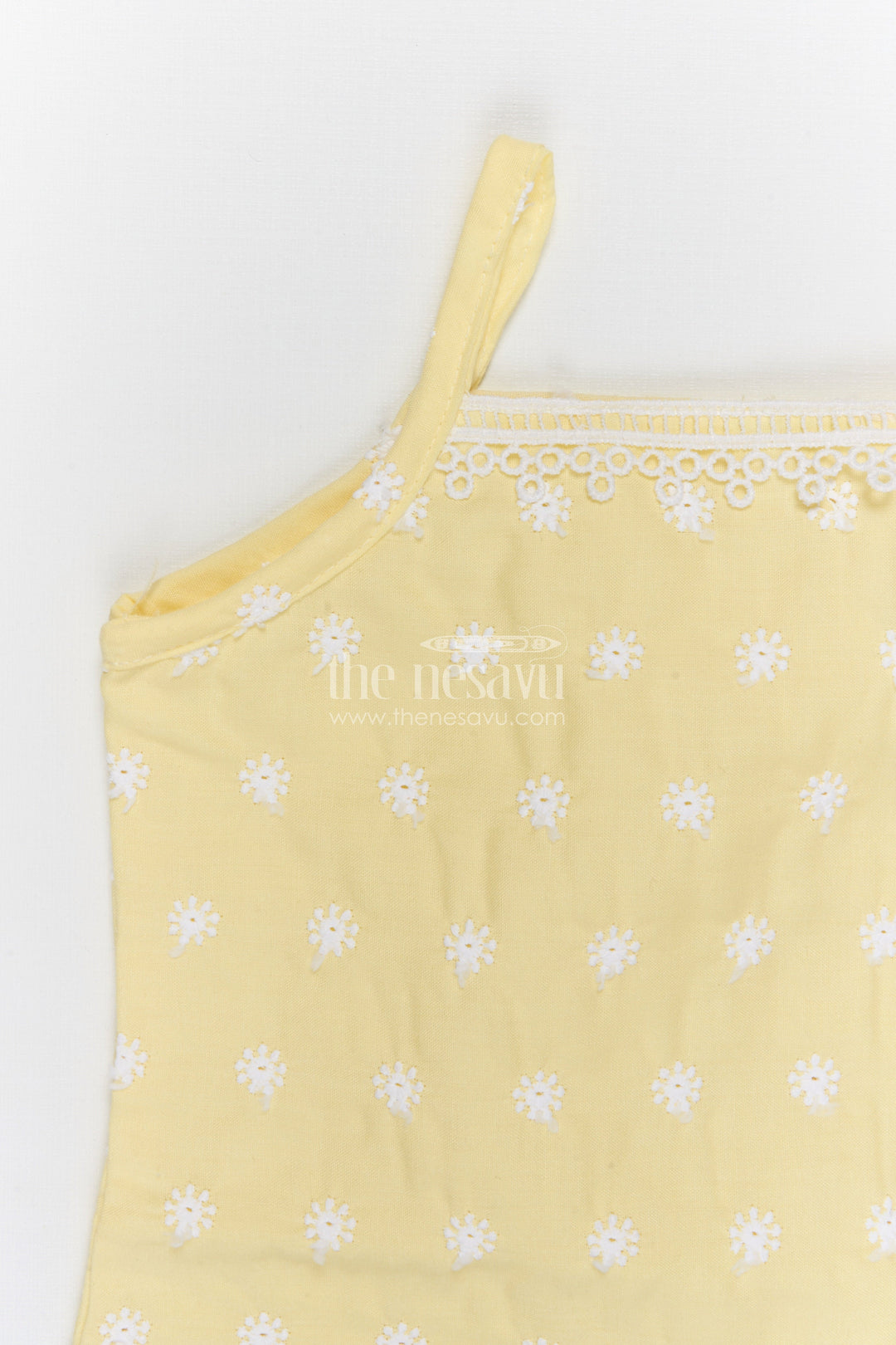 The Nesavu Girls Dothi Sets Girls Dhoti Set for Festive Occasions and Traditional Functions Nesavu Nesavu girls cotton dhoti set with thread embroidery for festive occasions