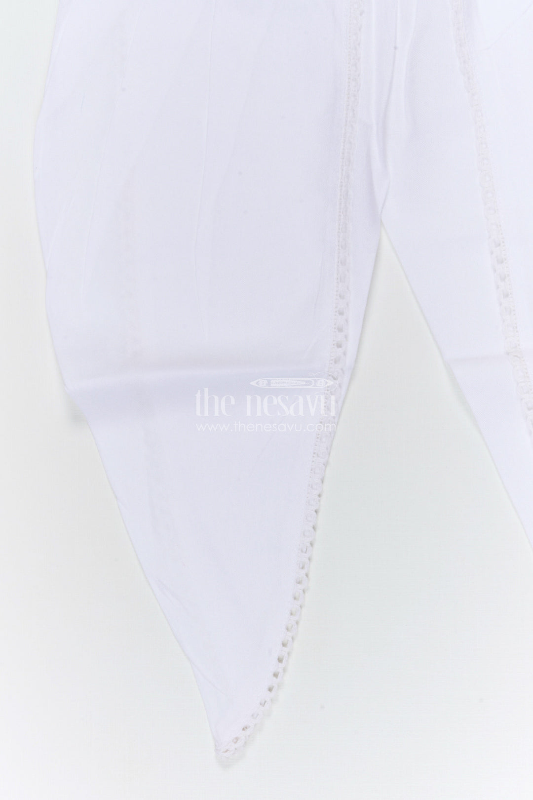 The Nesavu Girls Dothi Sets Girls Dhoti Set for School Ethnic Day and Festivals Nesavu Nesavu girls cotton dhoti set with thread embroidery for school ethnic day