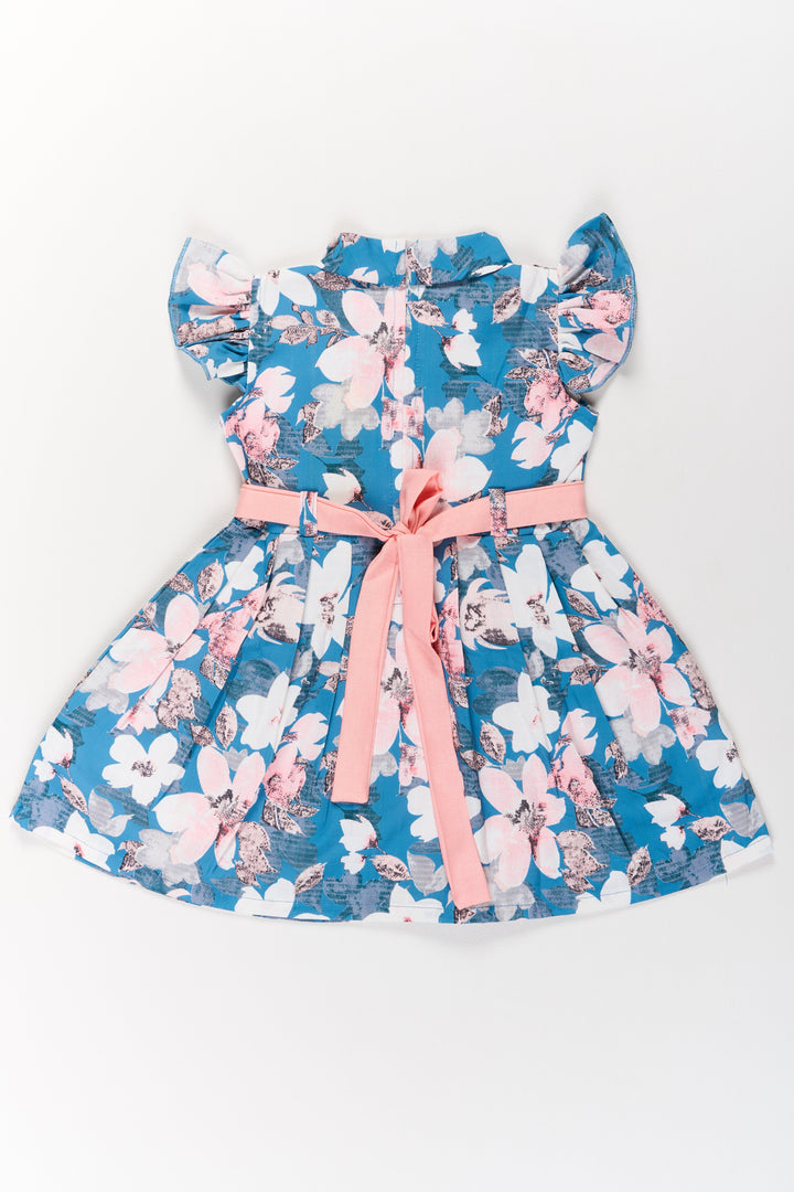 The Nesavu Girls Cotton Frock Girls Disney Princess Fancy Dress with Floral Print and Puff Sleeves Nesavu Girls Disney Princess Fancy Dress Puff Sleeves Floral Print | The Nesavu