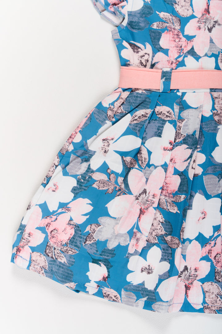 The Nesavu Girls Cotton Frock Girls Disney Princess Fancy Dress with Floral Print and Puff Sleeves Nesavu Girls Disney Princess Fancy Dress Puff Sleeves Floral Print | The Nesavu