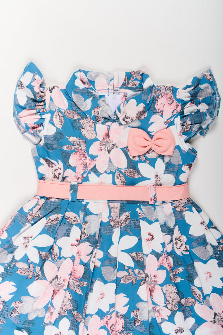 The Nesavu Girls Cotton Frock Girls Disney Princess Fancy Dress with Floral Print and Puff Sleeves Nesavu Girls Disney Princess Fancy Dress Puff Sleeves Floral Print | The Nesavu