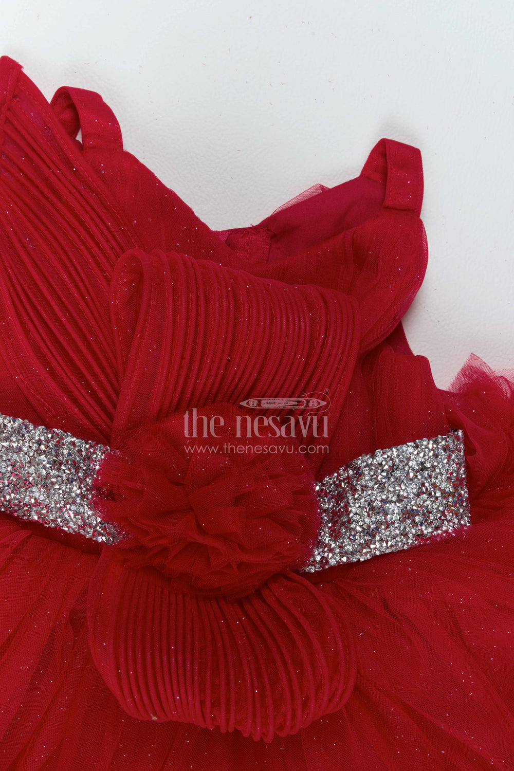 The Nesavu Girls Fancy Party Frock Girls Dramatic Ruffle Frock for Princess Parties and Cake Cutting Nesavu Nesavu Girls Dramatic Net Ruffle Frock For Princess Parties Cake Cutting Birthdays And Milestone Photos